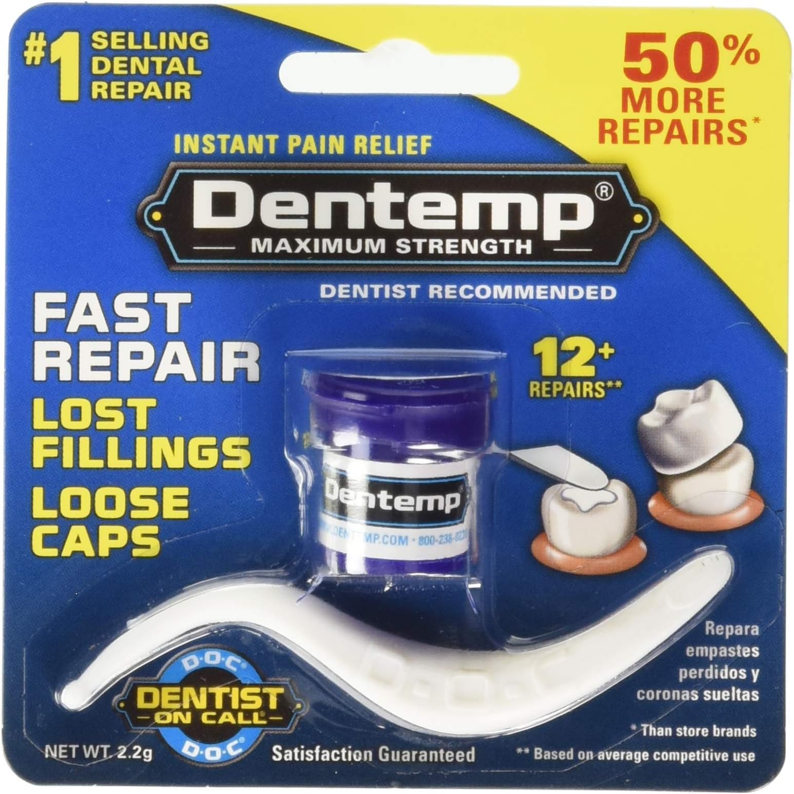Maximum Strength Dental Repair 2.2 g (Pack of 5)