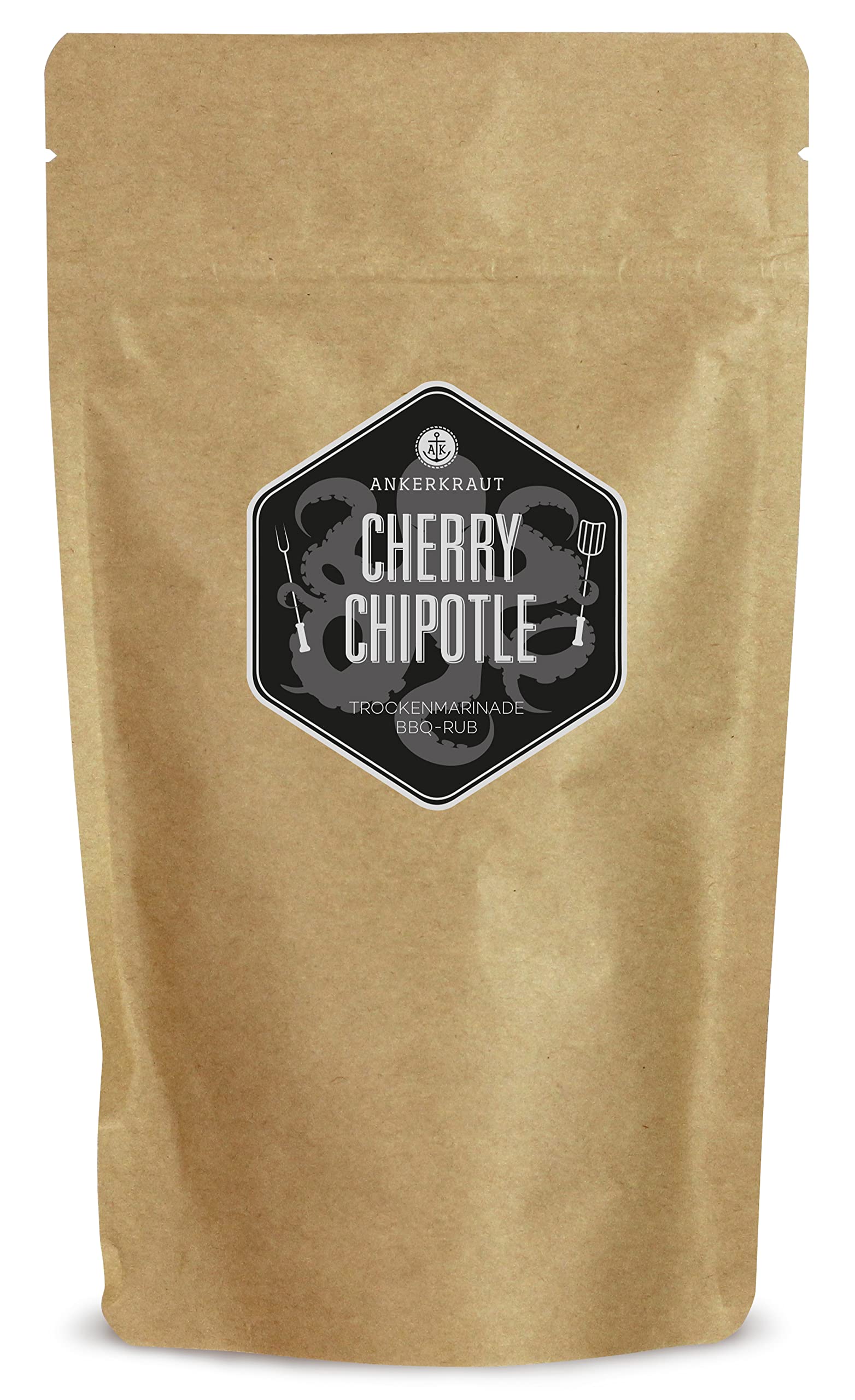 Ankerkraut Cherry Chipotle BBQ Rub, Rub Gewürzmischung für Rind, Schwein, Chicken Wings und Pulled Pork, 250g im aromadichten Beutel