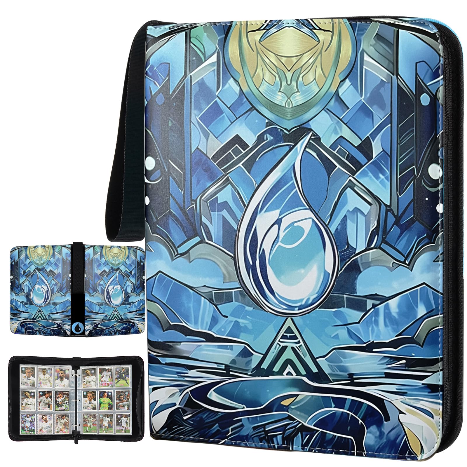 Raccoglitore di carte per MTG/TCG, raccoglitore di carte collezionabili a 9 tasche per YGO/PTCG, contiene 720 carte, album di carte da collezione per carte da gioco standard, giocattoli