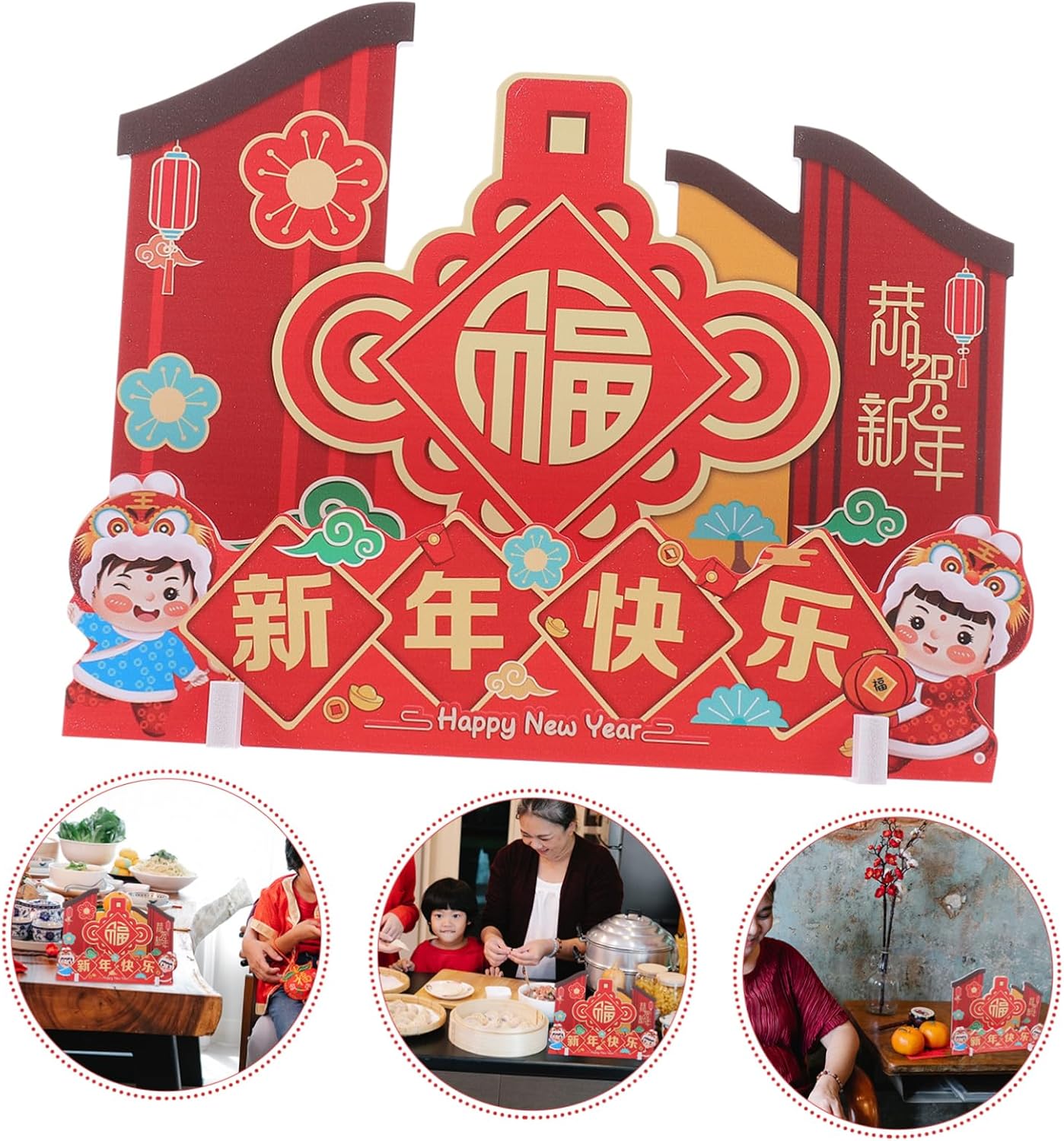 Cabilock Tiger Year New Year Adornment Simple Style Home Decor Photo Props for Party