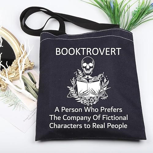 Miniatura 3 de KUIYAI BOOKTROVERT Definition Bolsa de hombro de lectura, regalo de bibliotecario, libro de regalo para profesores, regalo para amantes Bolsa de