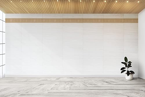 Miniatura 3 de Dundee Deco DDAZBD9089 - Borde de papel tapiz para despegar y pegar, diseño retro de puntos blancos tostados, 15 x 7 pulgadas (1.8 x 7.0 in),