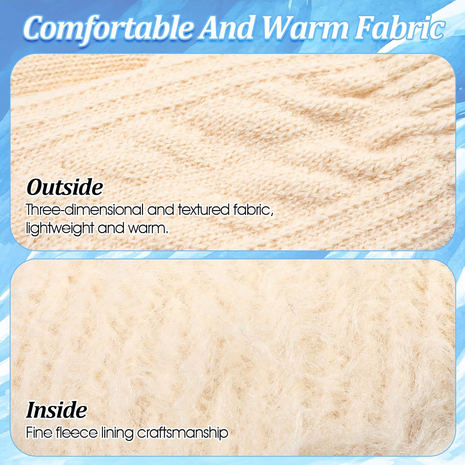 Women Winter Gloves Warm Knit Touchscreen Gloves Soft Thermal Elastic Mittens for Cold Weather Accessories Running Hiking Driving Sports - Image 3