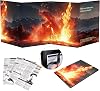 Haxtec DND DM Screen 4 Panel Dungeons and Dragons Master Screen with Magnetic Pocket for DM Screen Board Game Master TTRPG Accessories for D&D Gift for DM Dungeons Master