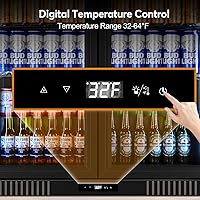 Vista 2 de Back Bar Cooler Undercounter Beverage Refrigerator with Glass Door, Commercial Display Fridge for Beer Drink Soda with Temperature Control, 7.2Cu.