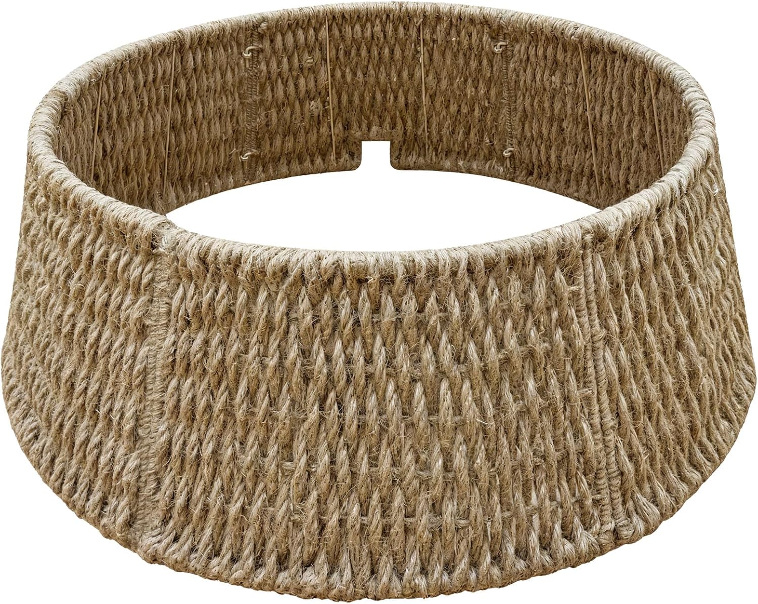 AerWo 28in Christmas Tree Collar, Woven Wicker Tree Collar