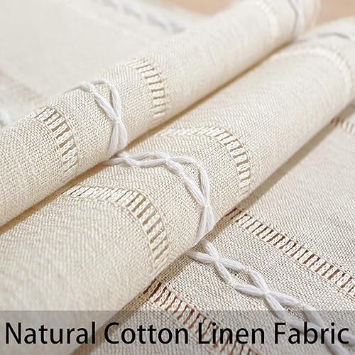 Miniatura 4 de Cenebonxy Camino de mesa rústico bohemio, camino de mesa de lino, camino de mesa de granja, 90 pulgadas de largo para decoración de mesa de comedor,