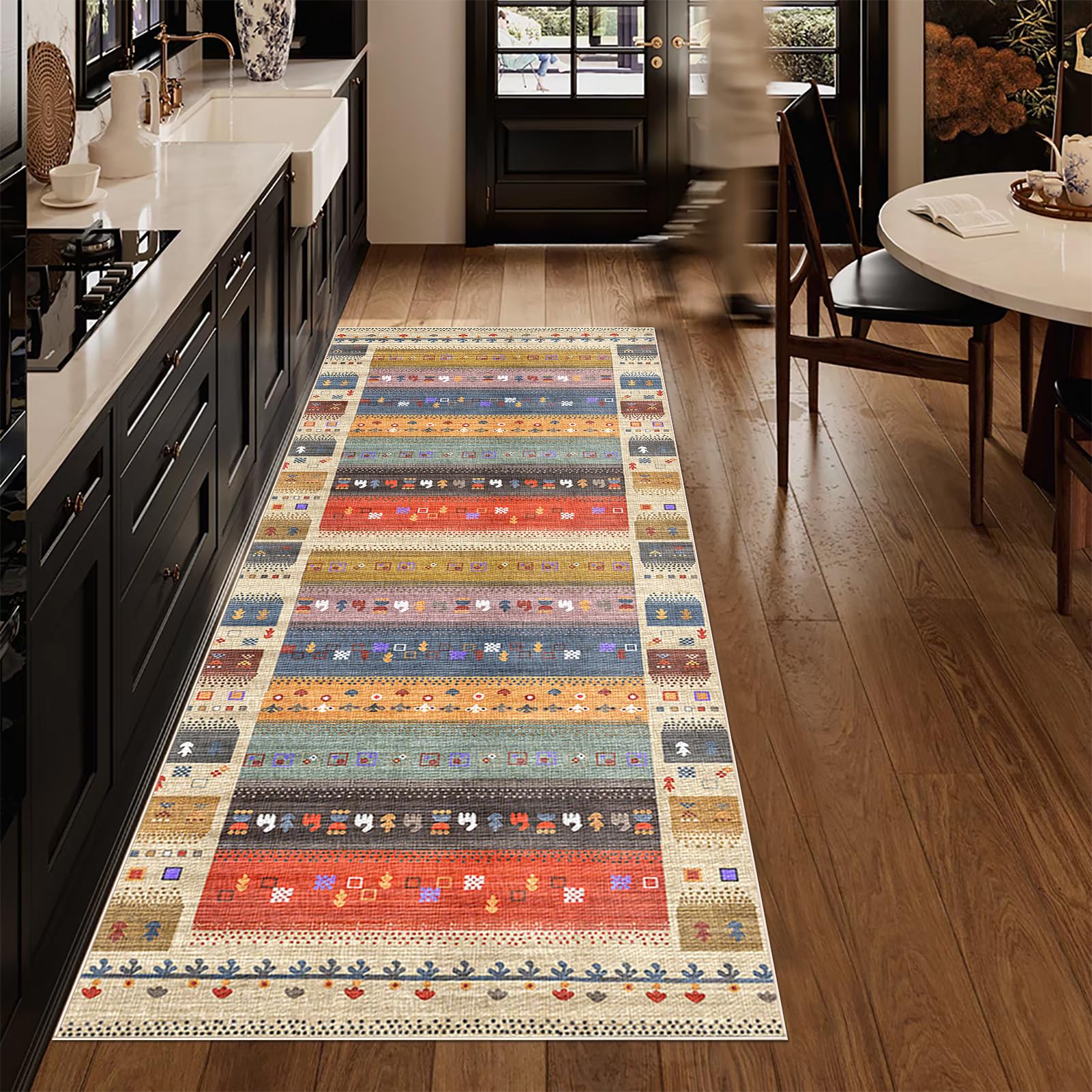 50 x 280 cm Tappeto Passatoia Cucina Antiscivolo Lavabile Tappeto Runner Corridoio Lungo Tappeti Salotto Tappetino Camera da Letto Moderno Tappetini Lungo per Ufficio Entrata Casa Cucina