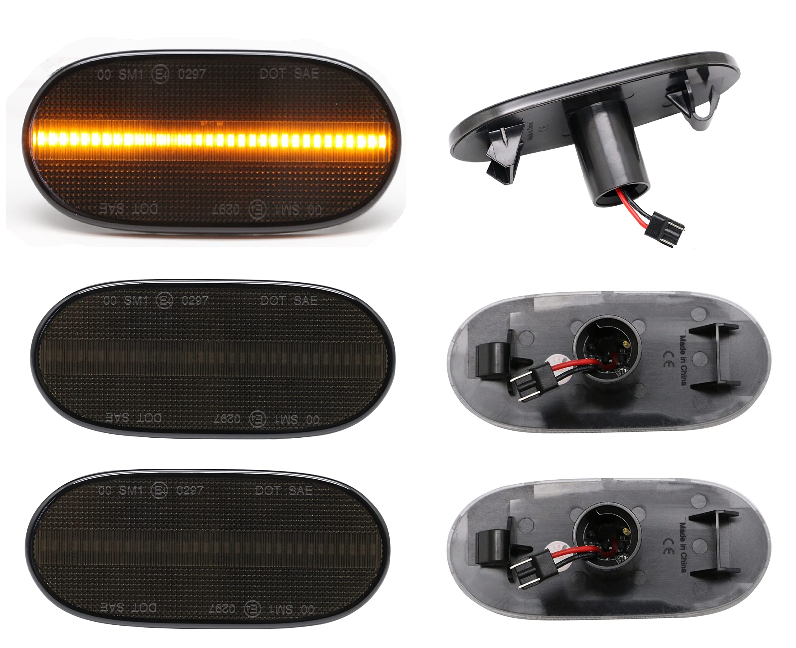 Fits for Mercedes Sprinter W906 Fits for VW Crafter Side Marker Black 2pc 06-18