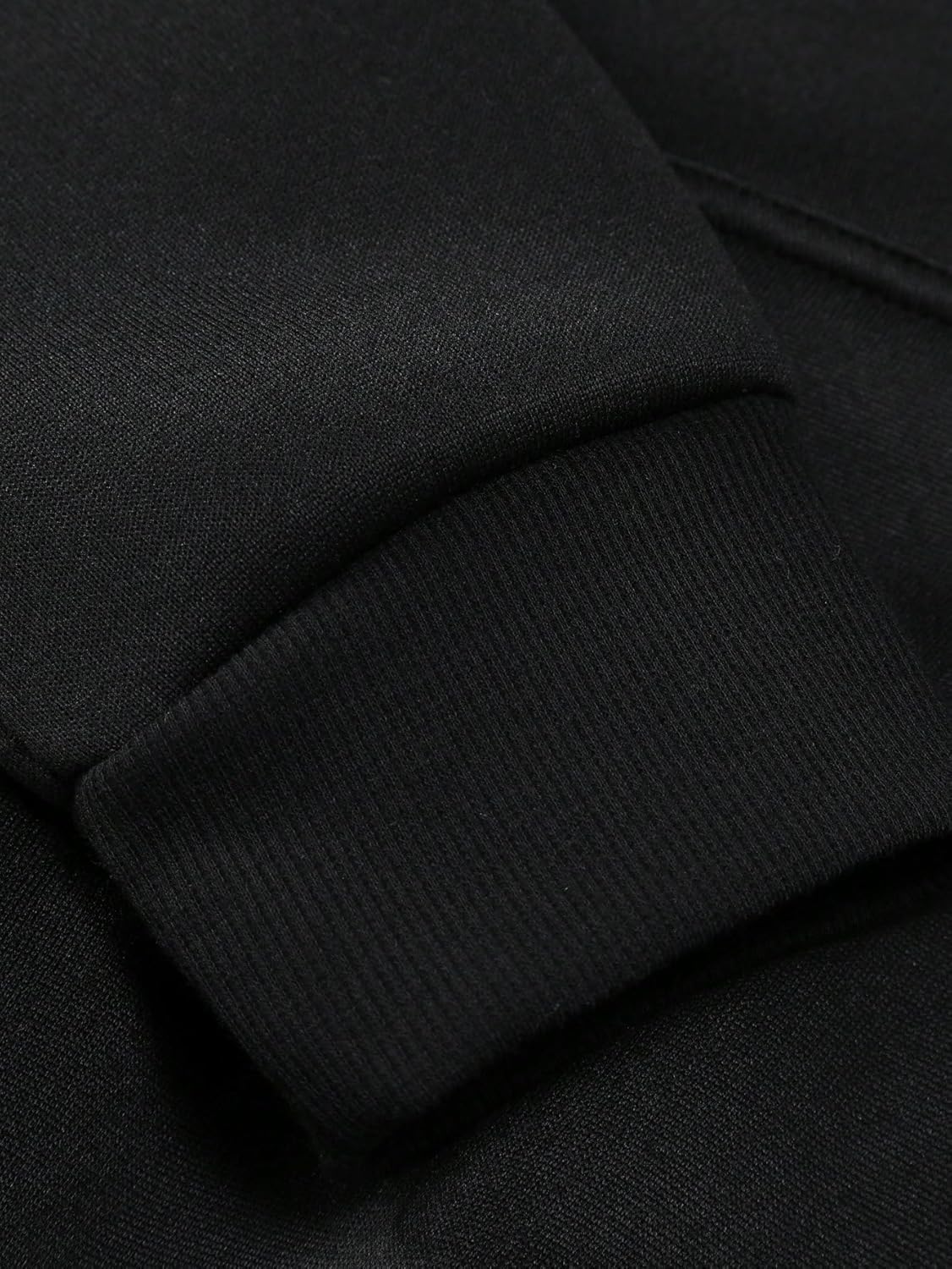 WDIRARA Men's 2 Piece Outfits Letter Graphic Print Long Sleeve Pocket Sweatshirt and Sweatpants Tracksuit Set - Image 6