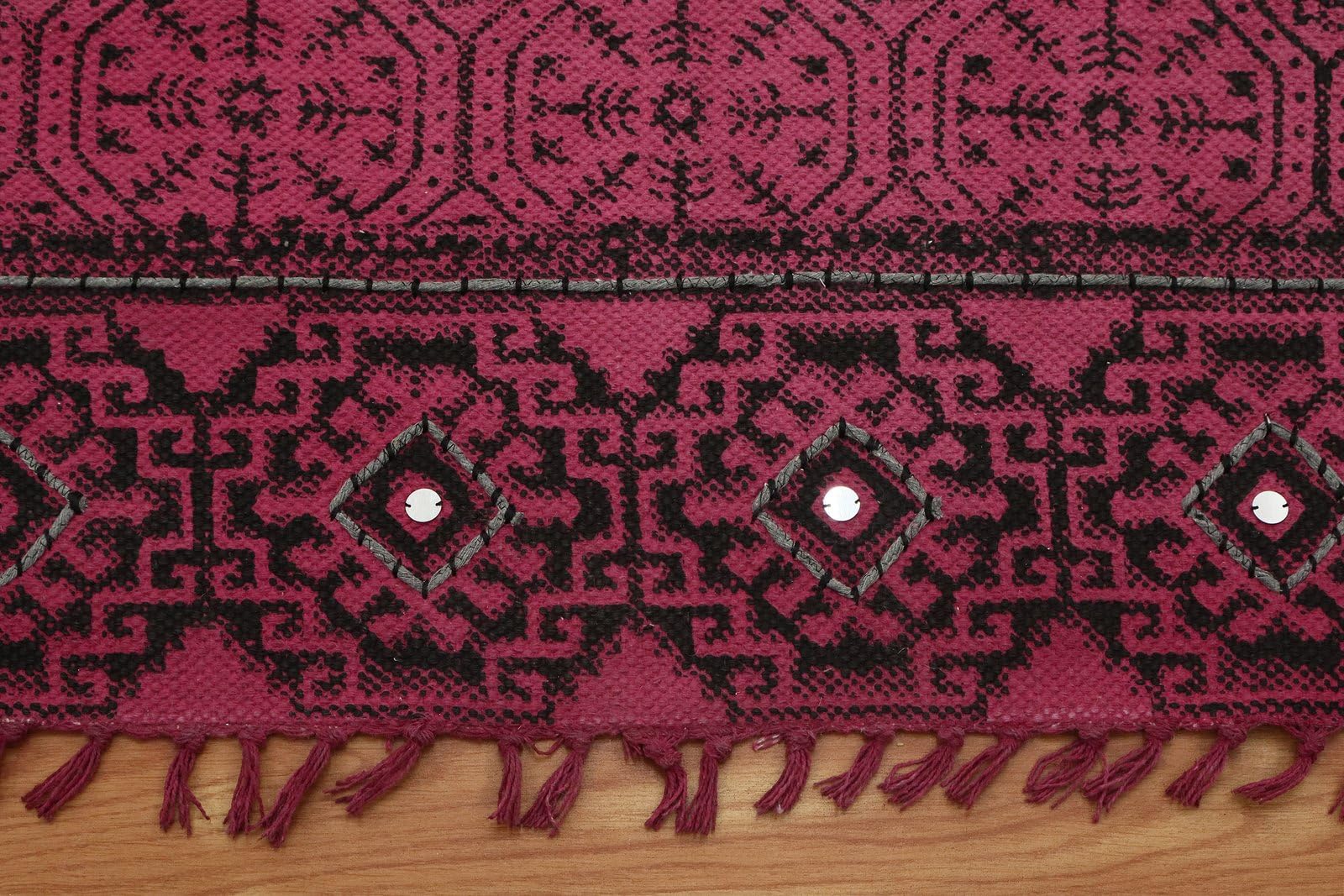 Kelim-Teppich, 4 x 15 cm, Baumwollläufer, rotes Flachgewebe, 0,19 Zoll, waschbarer handgewebter Teppich für drinnen und draußen, Läuferteppiche für Flure, Treppen, Korridore