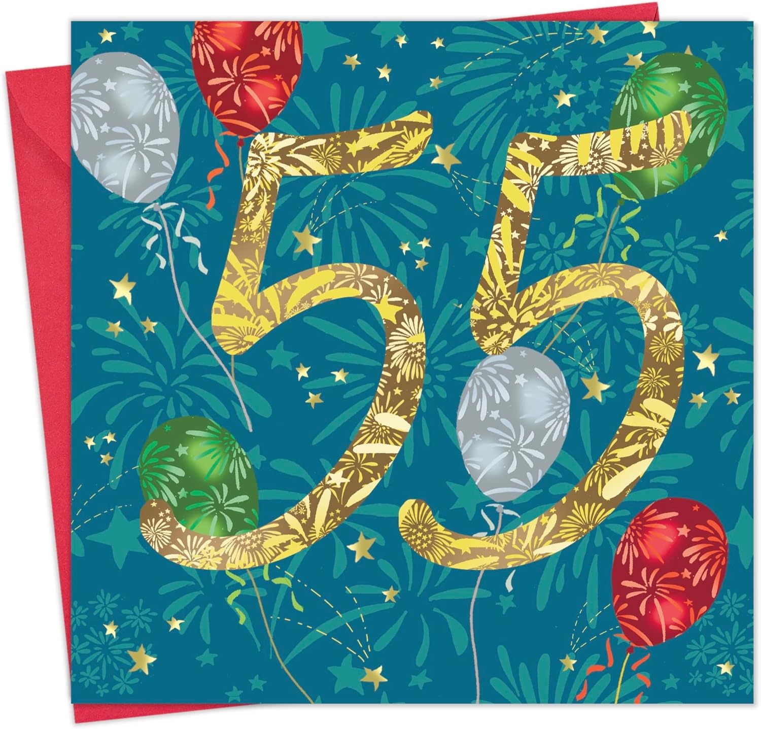 Amazon com : Twizler 55th Birthday Card 55 Year Old Card Age 55