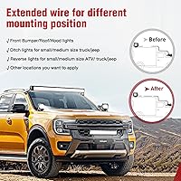 Vista 57 de Nilight Kit de extensión de arnés de cableado de conector DT de 3 pines de 16 AWG de 16 AWG, 10 pies, enchufe y juego, para modo dual, barra