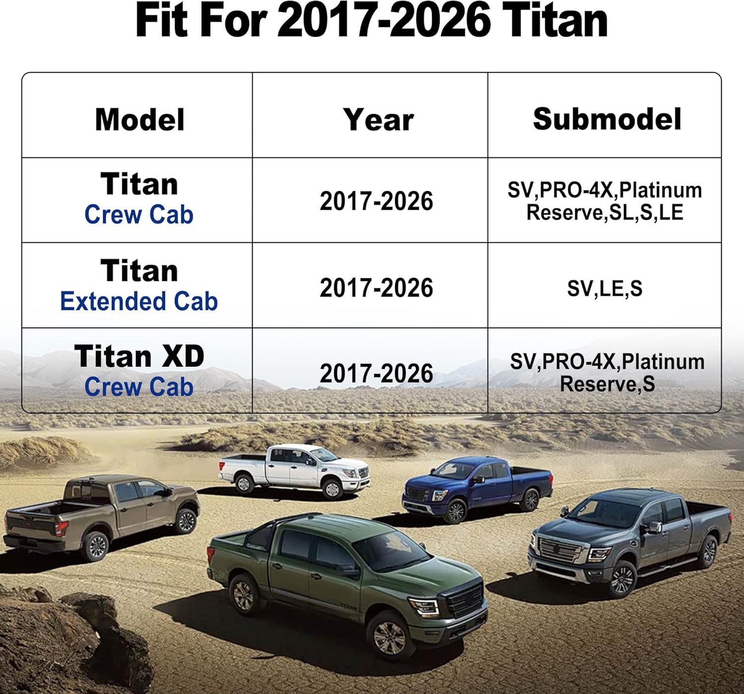 YORKNEIC Custom Fit for Nissan Titan Seat Covers 2017-2024 2025 2026: 5 Seat Waterproof Leather Car Seat Cover - Compatible with Titan Seat Cover Crew Cab and Extended Cab (Black)