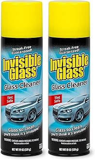 Invisible Glass 91164-2PK Premium Aerosol Glass Cleaner Spray for Car Windshields and Windows, Automotive and Home Window Cleaner, Streak-Free, Ammonia-Free, Tint-Safe – 19 oz (Pack of 2)