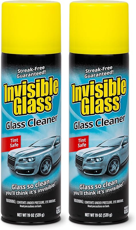 91164-2PK Premium Aerosol Glass Cleaner Spray for Car Windshields and Windows, Automotive and Home Window Cleaner, Streak-Free, Ammonia-Free, Tint-Safe – 19 oz (Pack of 2)