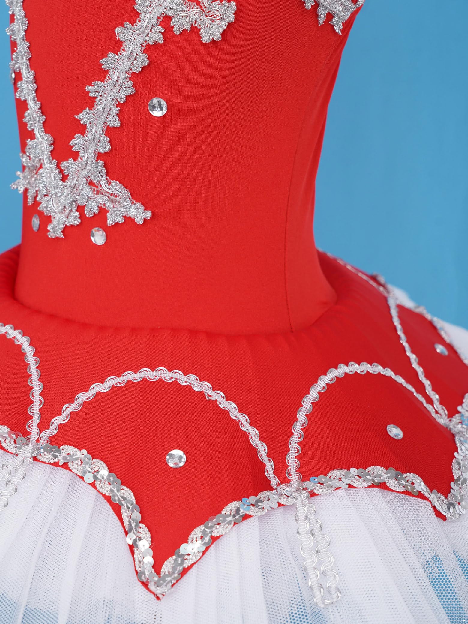 Kinder Ballettanzug Ballett Tutu Mädchen Schwanensee Ballettkleid Spaghettiträger Strass Trikot Tüllrock Aufführung Tanzoutfit