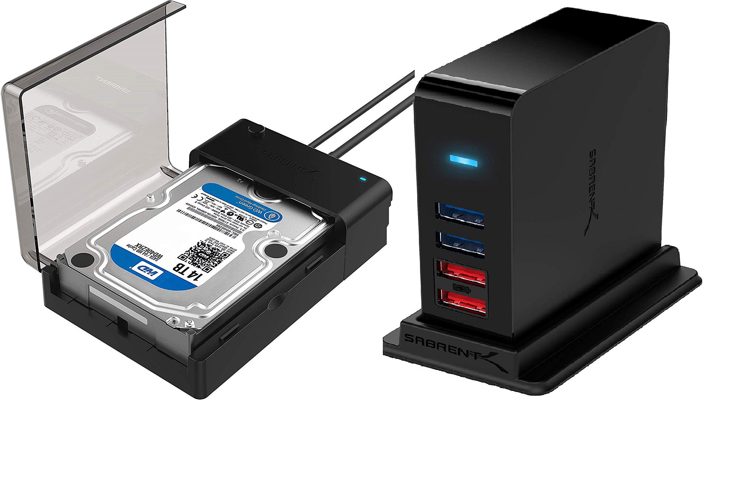 Buy USB 3.0 to SATA External Hard Drive Lay Flat Docking Station for 2.