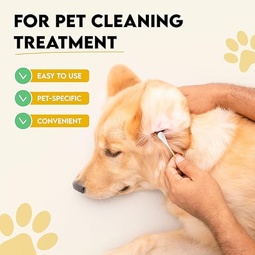 Miniatura 9 de AnimoGoods Hisopos de algodón de 6 pulgadas de largo para aseo de perros, Q-Tips ecológicos para gatos y perros, hisopos de limpieza de oídos de