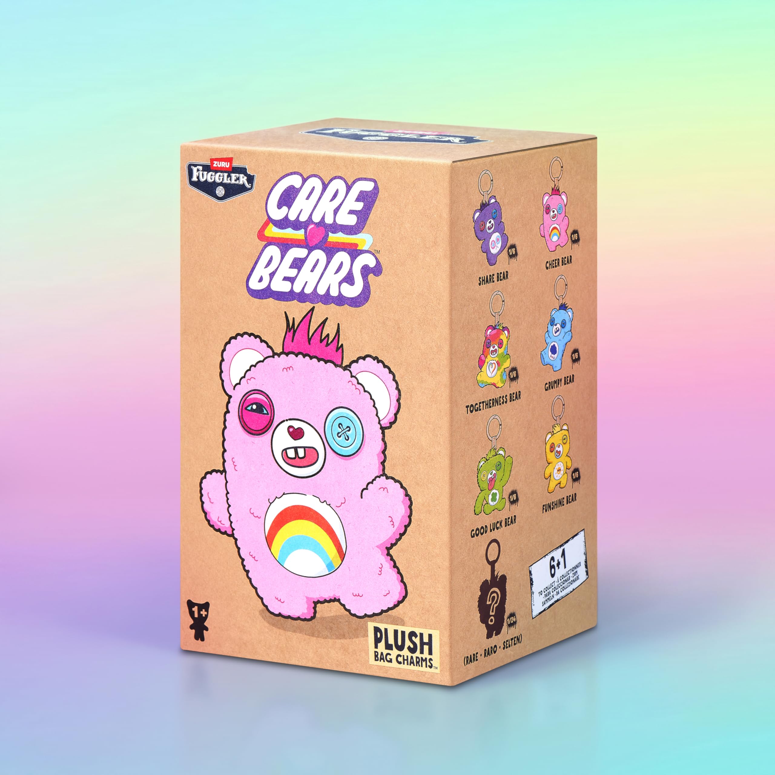 Fuggler Care Bear Keyring 5 Inch Plush Collectible Accessory 6 Pack di ZURU