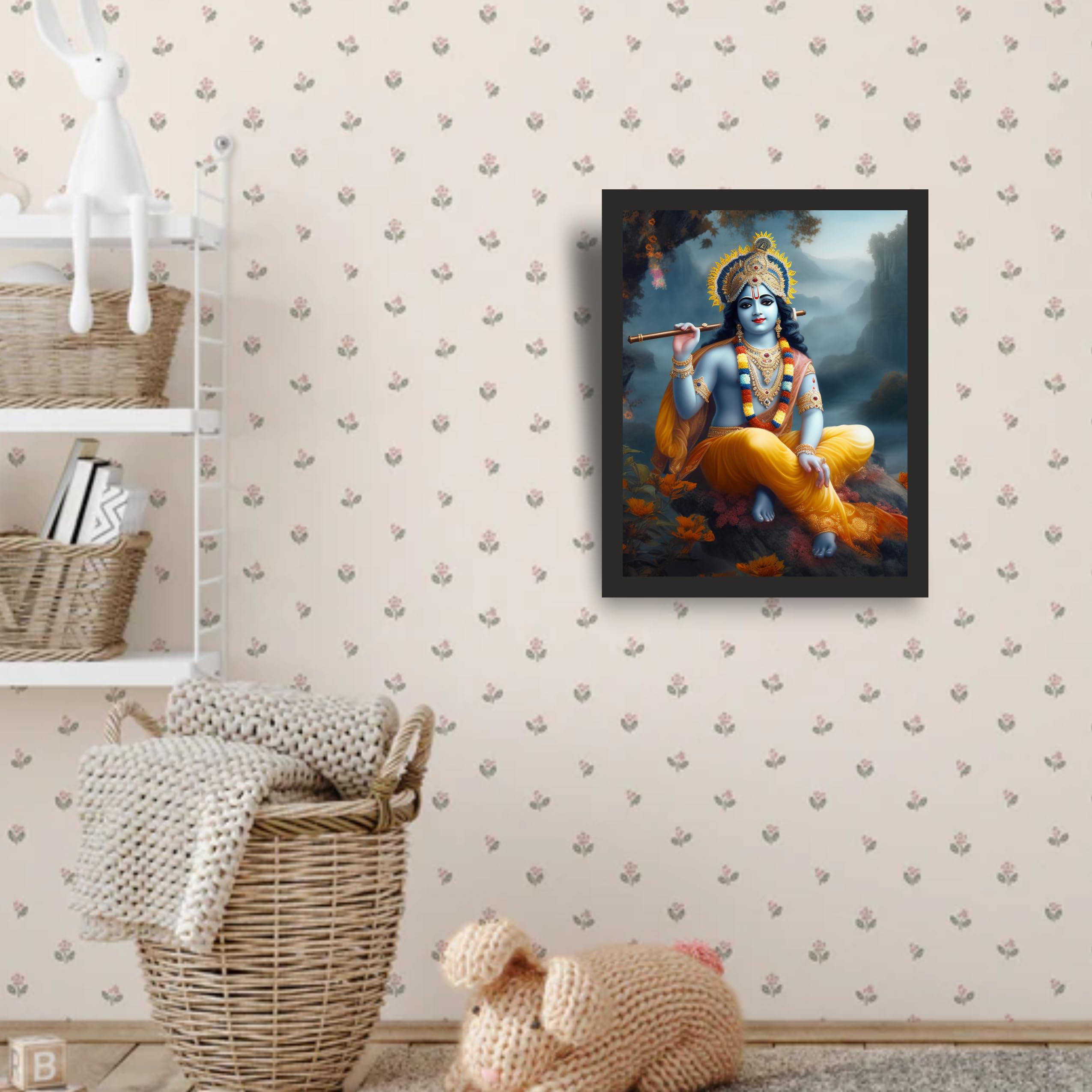 Majestic Krishna Wall Art - 16x20