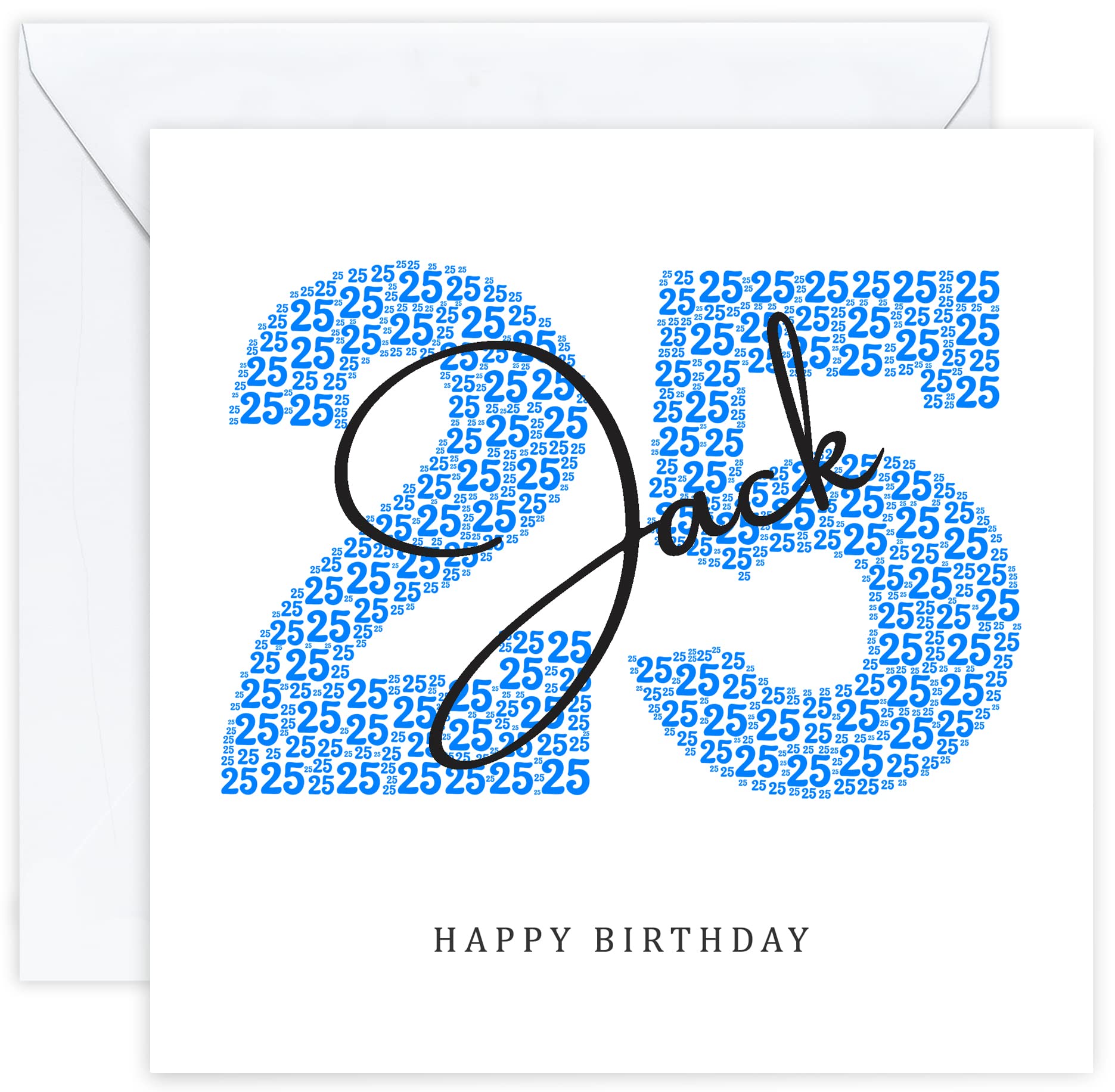 Personalised 25th Birthday Card - Twenty Fifth Birthday Card for Twenty Five 25 Year Old Men Son Grandson Nephew Brother Him (Age 25) — image 1
