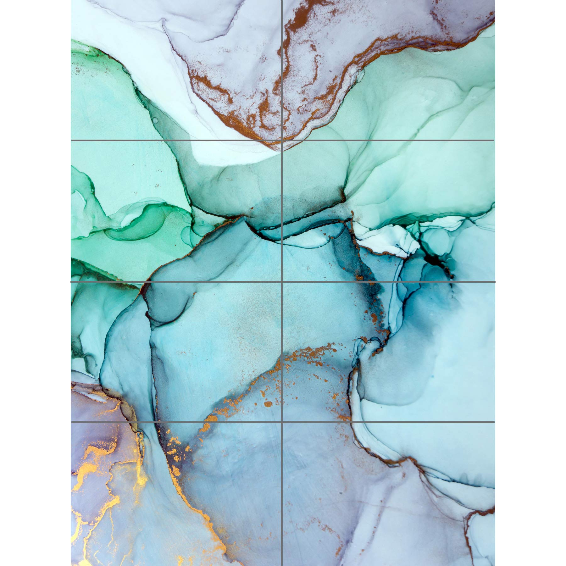 Artery8 Abstract Paint With Cool Colours XL Giant Panel Poster (8 Sections)