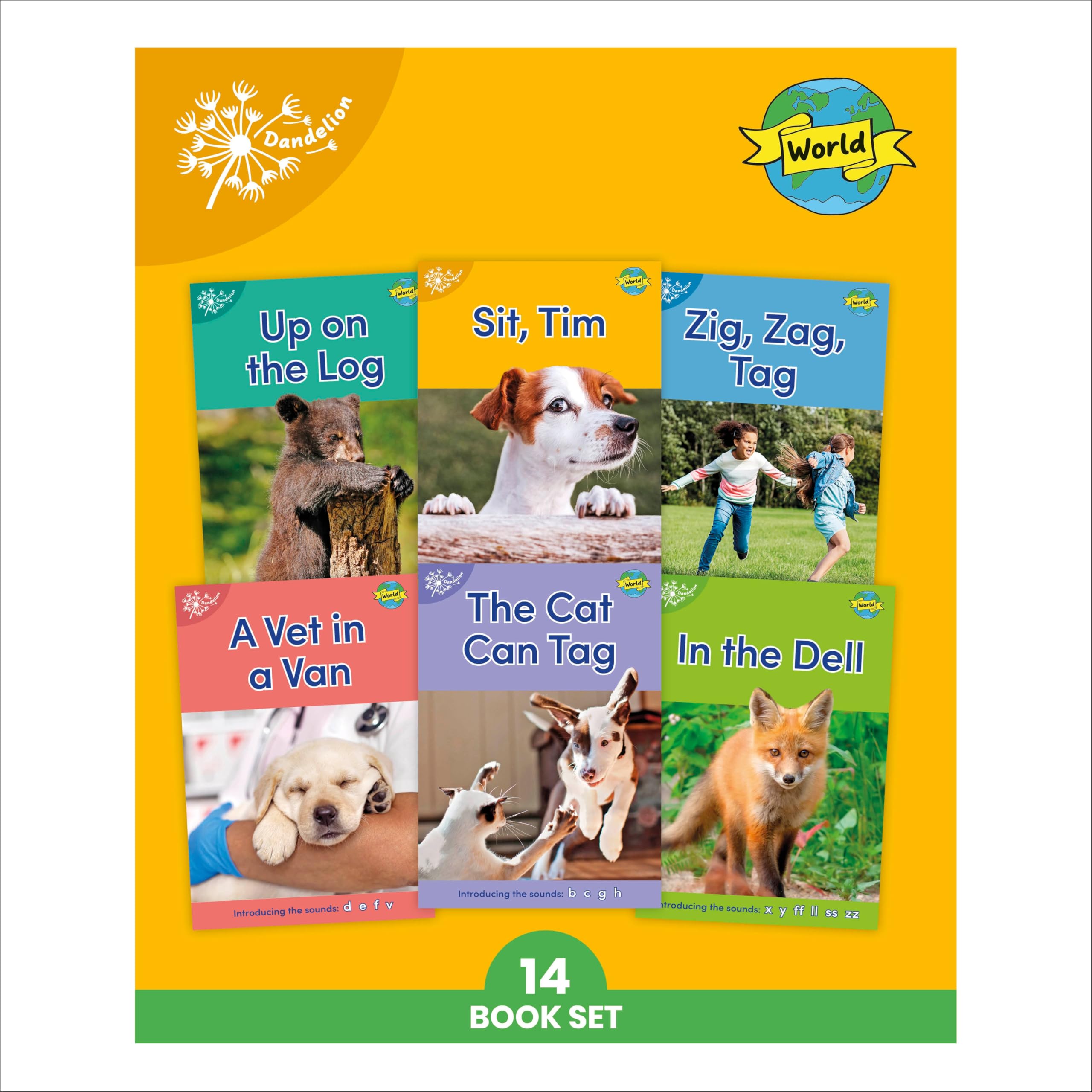 Phonic Books Dandelion World Stages 1-7 (Alphabet Code): Decodable Books for Beginner Readers Sounds of the Alphabet (Phonic Books Beginner Decodable)
