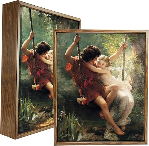 Miniatura 2 de Marco flotante de nogal de 20 x 30 pulgadas, marcos flotantes 3D de 2-18 pulgadas de profundidad para pinturas en lienzo, impresiones. Marco de