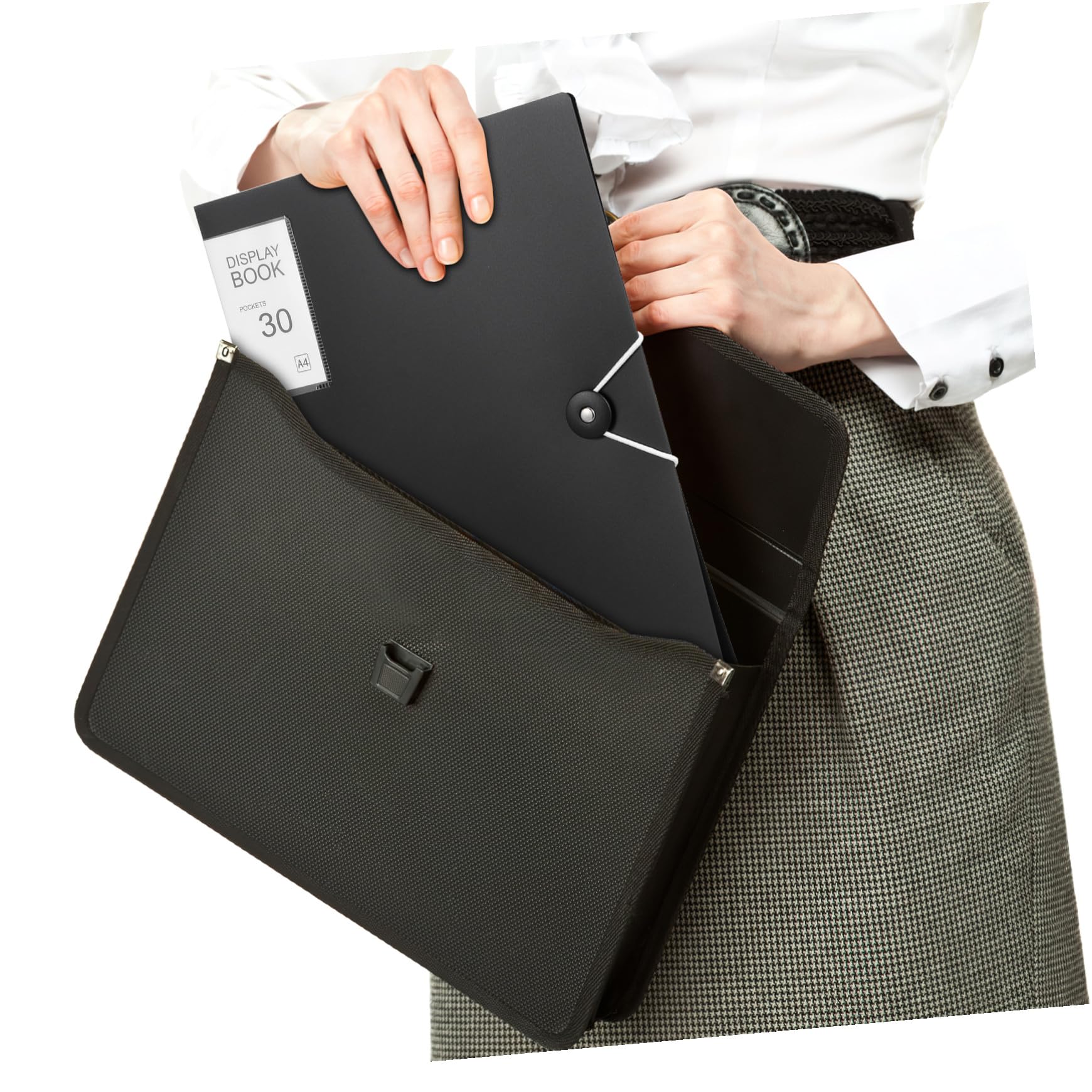 Gatuida 5 Pezzi Portfolio Folder con Trasparenti e Adesivi Portadocumenti Rigide per Organizzazione Documenti Presentazioni e Certificati Include Custodia Sicura con Elastico Colori