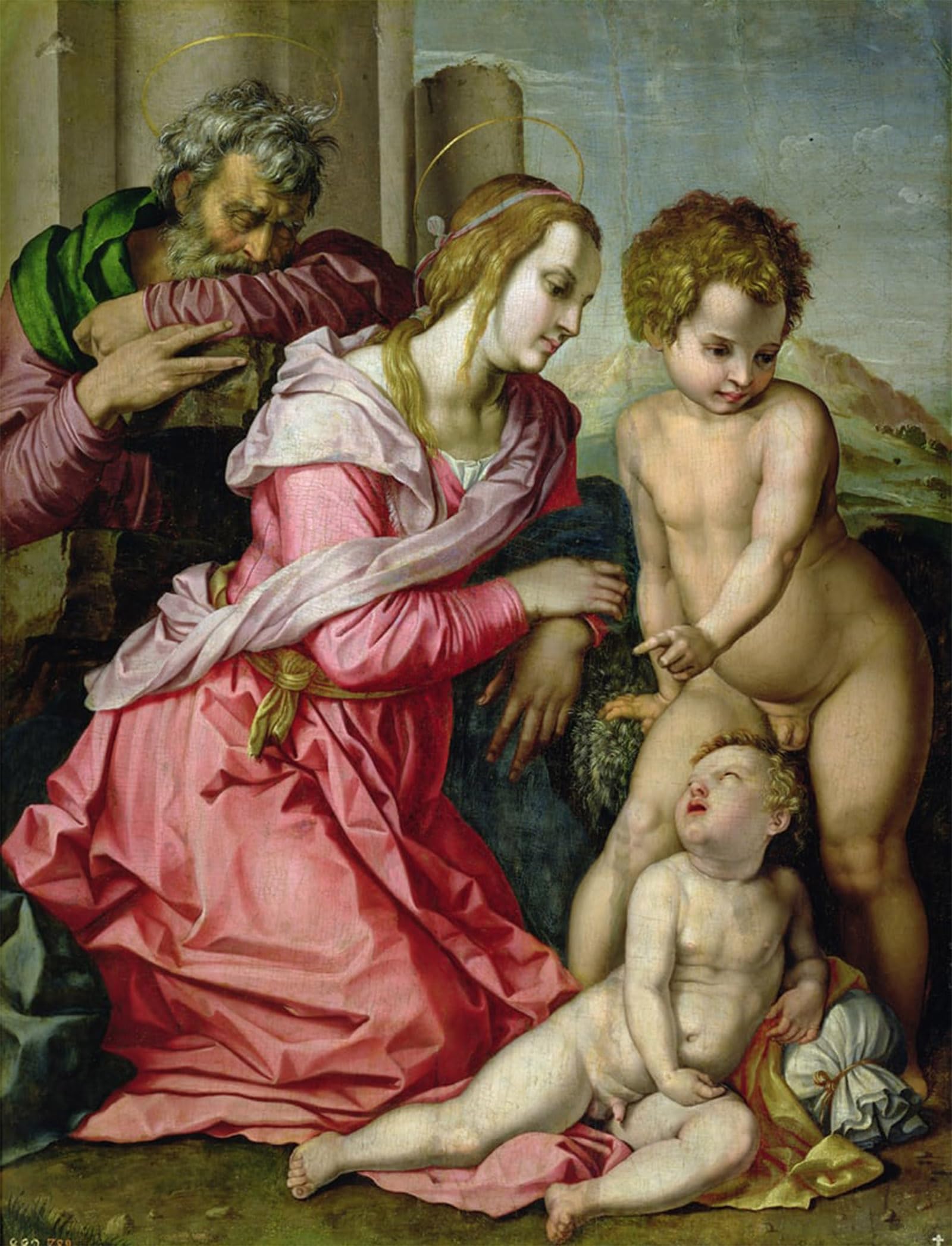 SERENDIPITP Aesthetic Poster Photo Wall Print Retro Picture the Holy Family by Jacopo Pontormo Modern Wall Artwork for Home Decor 60x90cm
