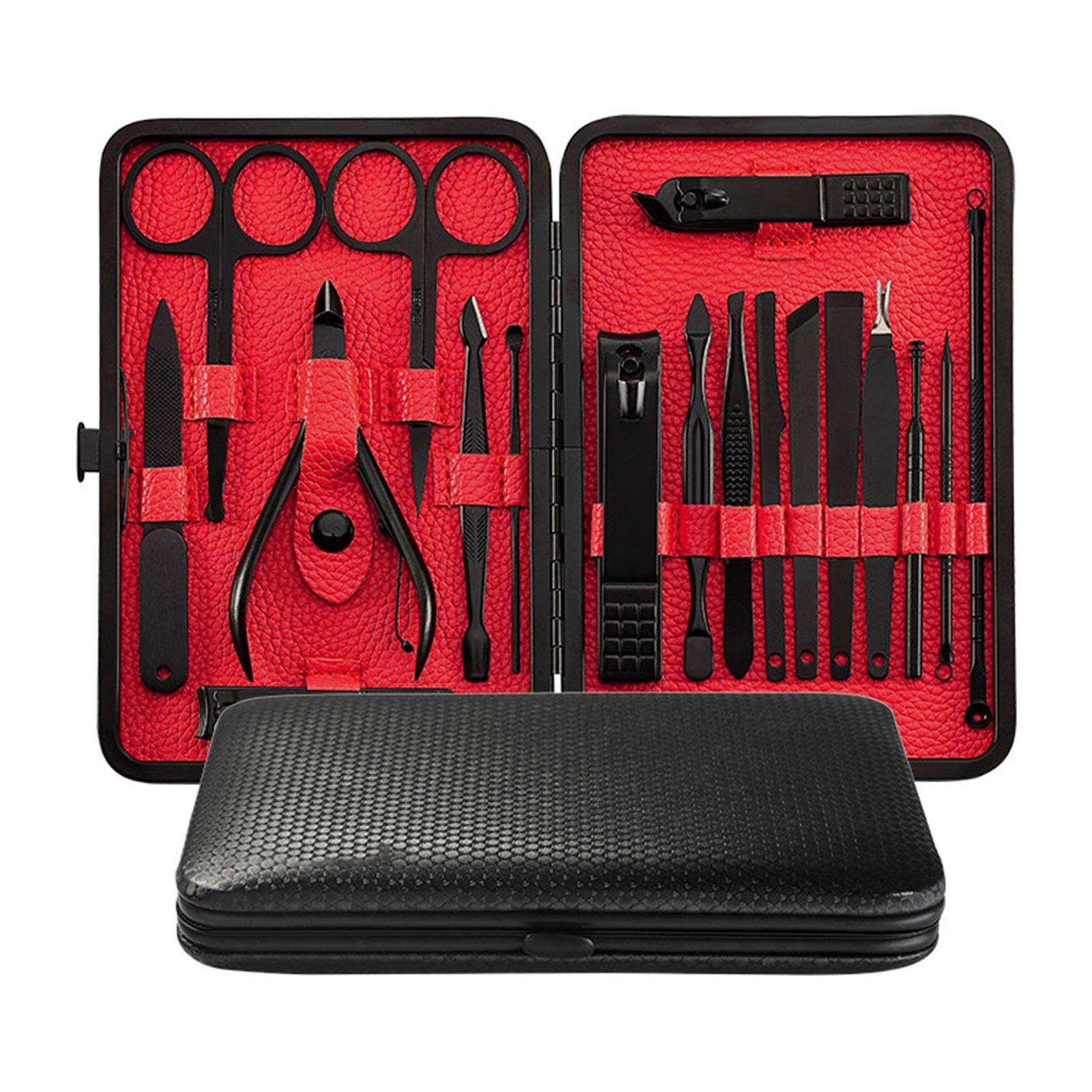 Kit doigt orteil ciseaux 18 pièces coupe-ongles acier couleur B