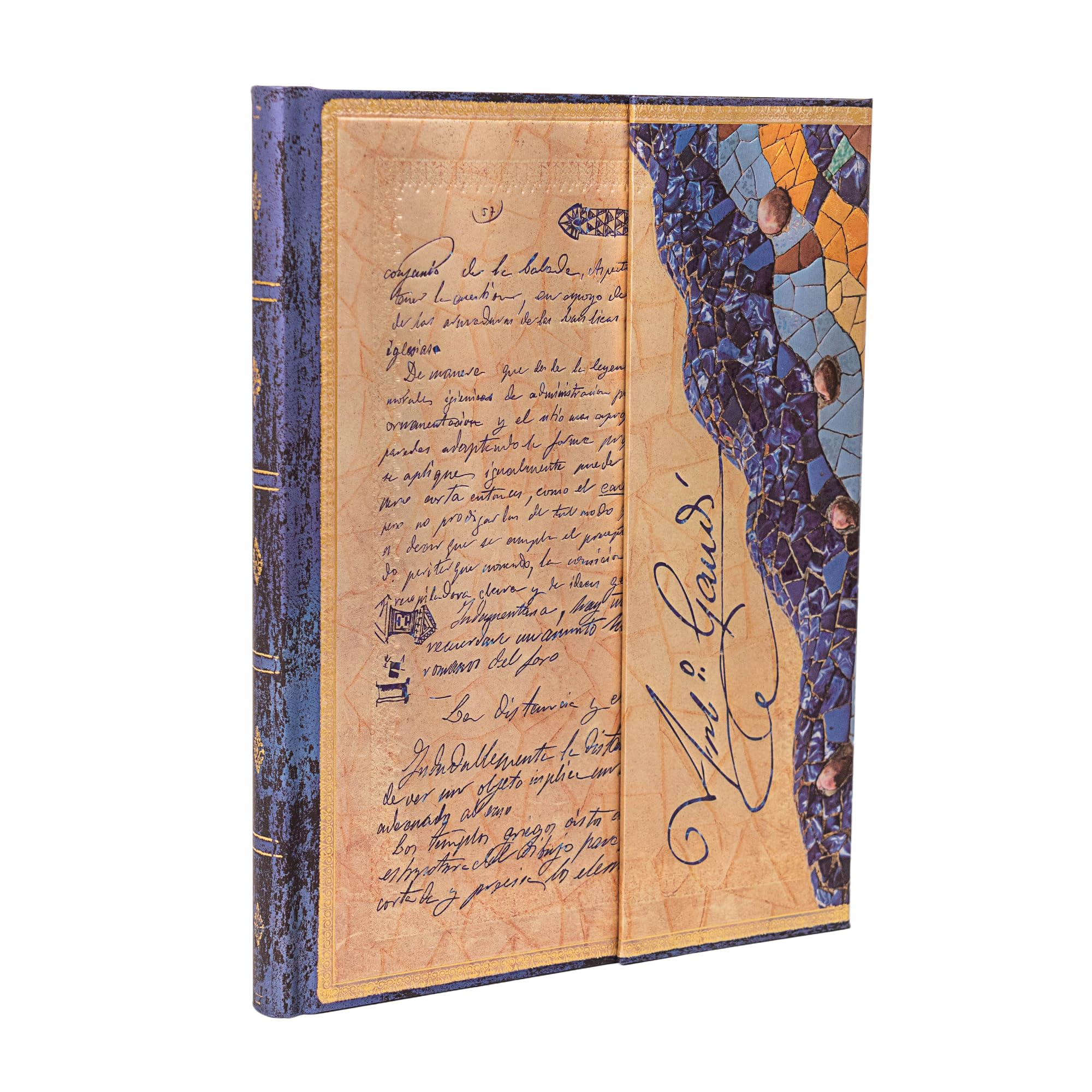 Gaudi, The Manuscript of Reus Ultra Unlined Hardcover Journal, 144pg, 120GSM, Antoni Gaudi Collection by Paperblanks (Embellished Manuscripts Collection)