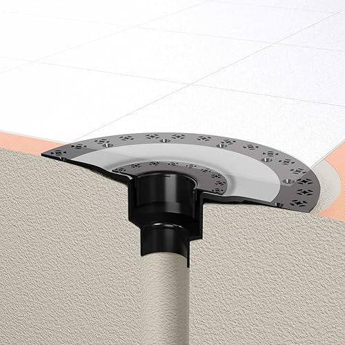 Miniatura 7 de Fibetter Kit de drenaje de ducha de 4 pulgadas de rejilla de acero inoxidable con brida vertical ABS de 2 pulgadas para drenaje Kerdi de Schluter