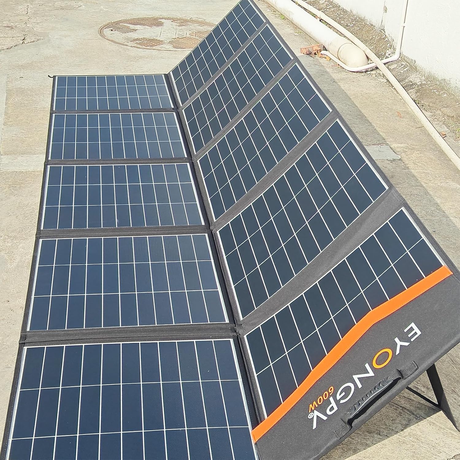 EYONGPV 600W Portable Solar Panel, 26% HPBC Cells, Foldable Solar Charger, 15ft (4.5m) Cable, 30A Anderson Output, IP65 Waterproof for RV Camping, for EcoFlow, Anker, Jackery, Bluetti Power Station
