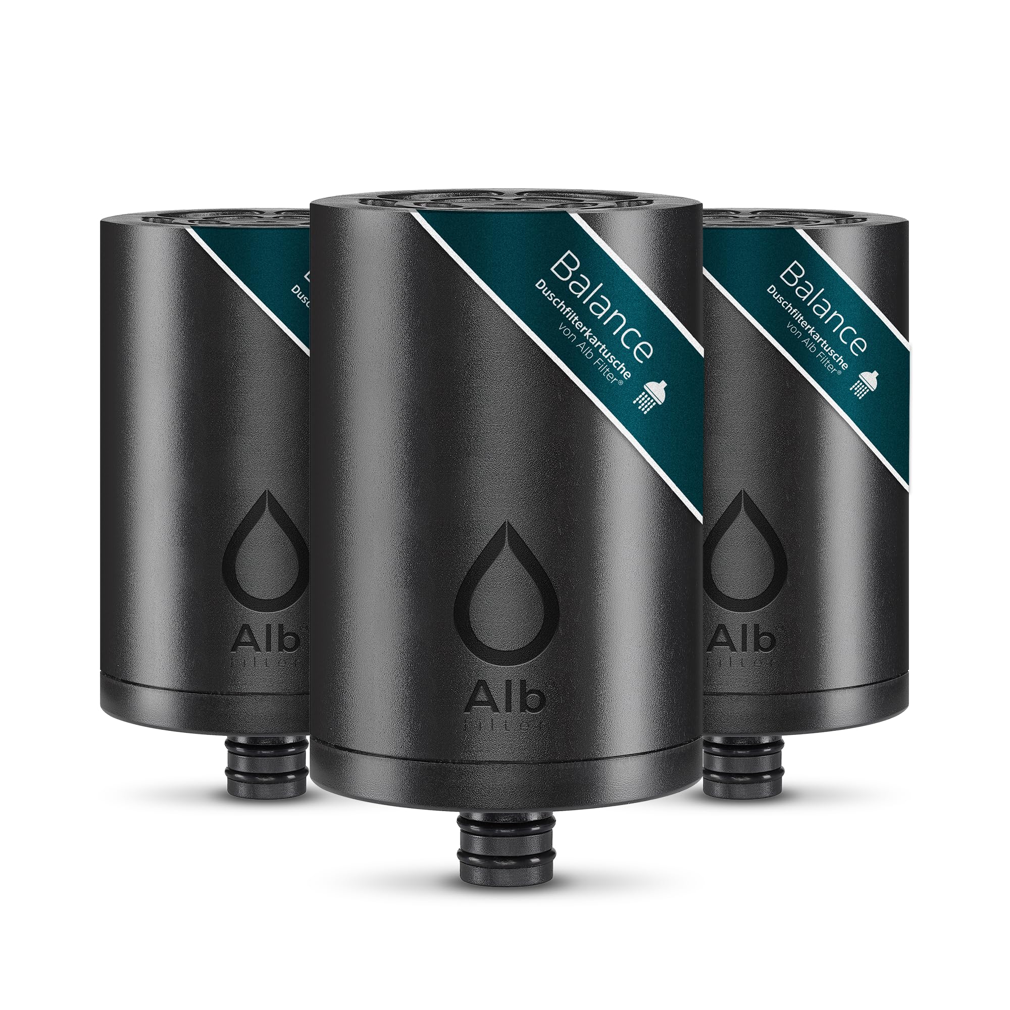 Alb Filter® Balance Ersatzkartusche 3er Set | Duschfilter | Reduziert Schadstoffe, Mineralisiert und Stabilisiert | Made in Germany