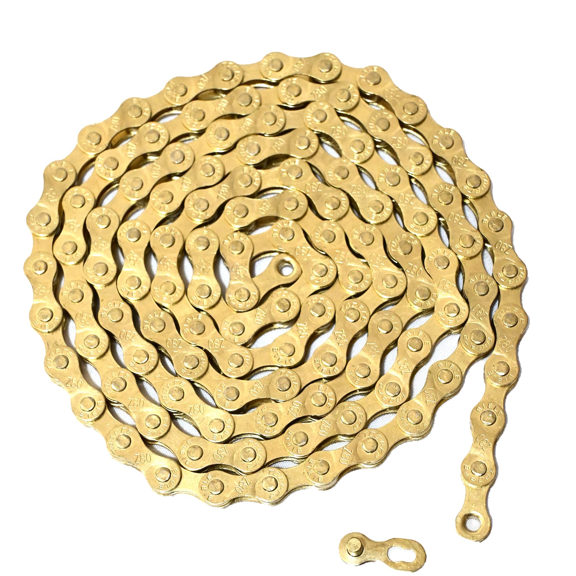 Taicle Gold - Catena per bici a 9 velocità, parti di ricambio per bici da strada, mountain bike, mountain bike, mountain bike, BMX (oro 9 velocità)