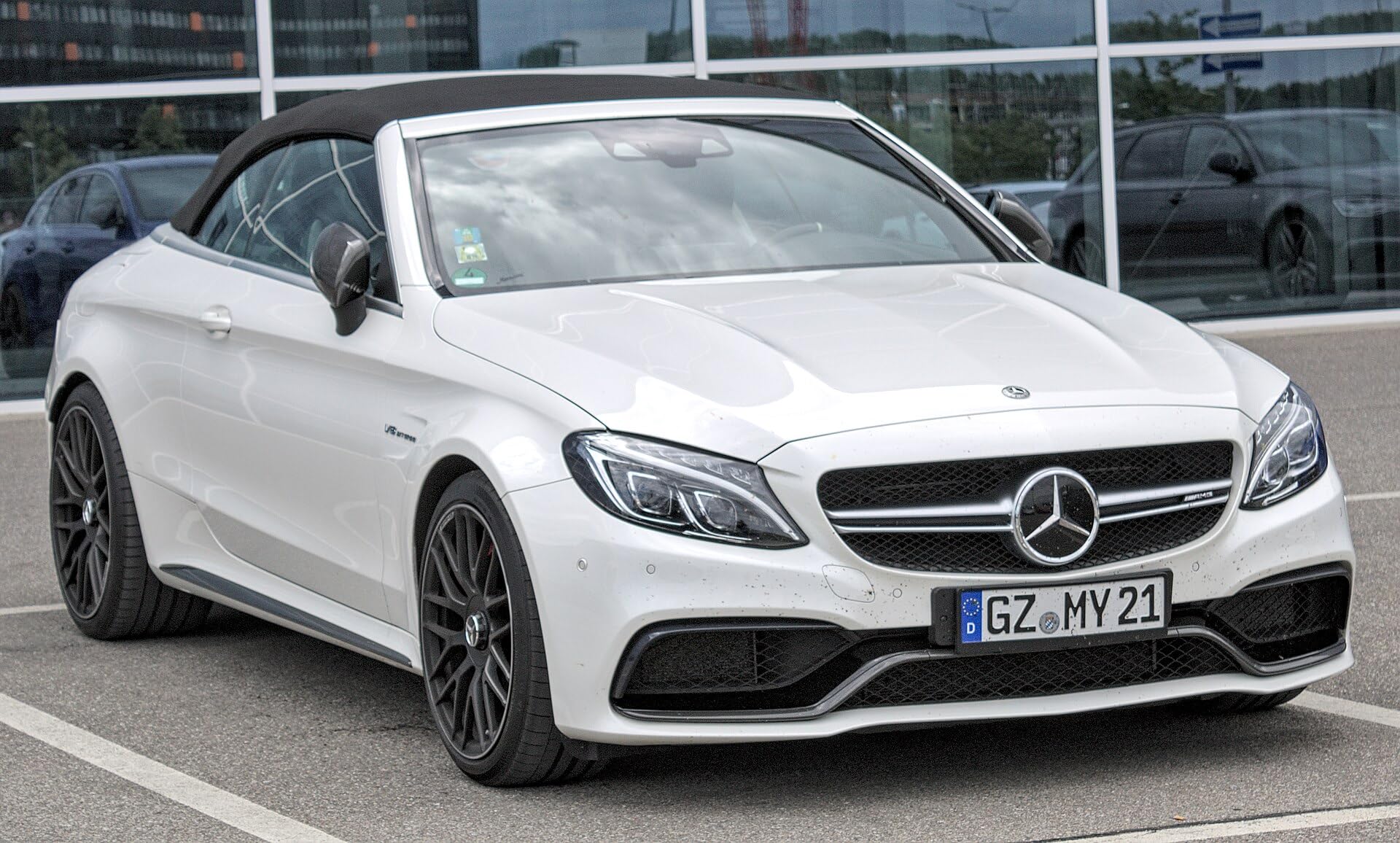 Mercedes Benz AMG Originele set 4-delig velours vloermatten zwart A 205 C Klasse Cabrio linksstuur