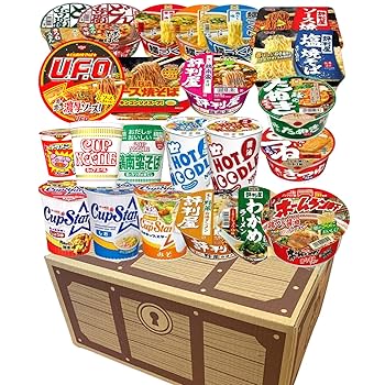 Amazon.co.jp: カップ麺 12種類12食 詰め合わせ 宝箱 心温まる