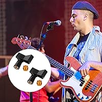 Vista 7 de 2 clips de micrófono, clip de montaje de micrófono ajustable, clip de soporte de micrófono, soporte de abrazadera de micrófono con adaptador macho