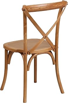 Amazon.com - EMMA + OLIVER Stackable Oak Wood Cross Back Chair
