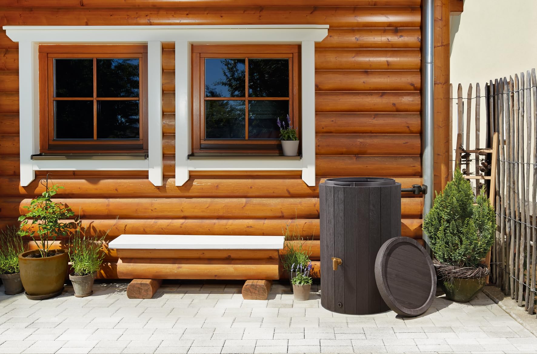 4rain MADERA zbiornik na deszczówkę 220 l brązowy