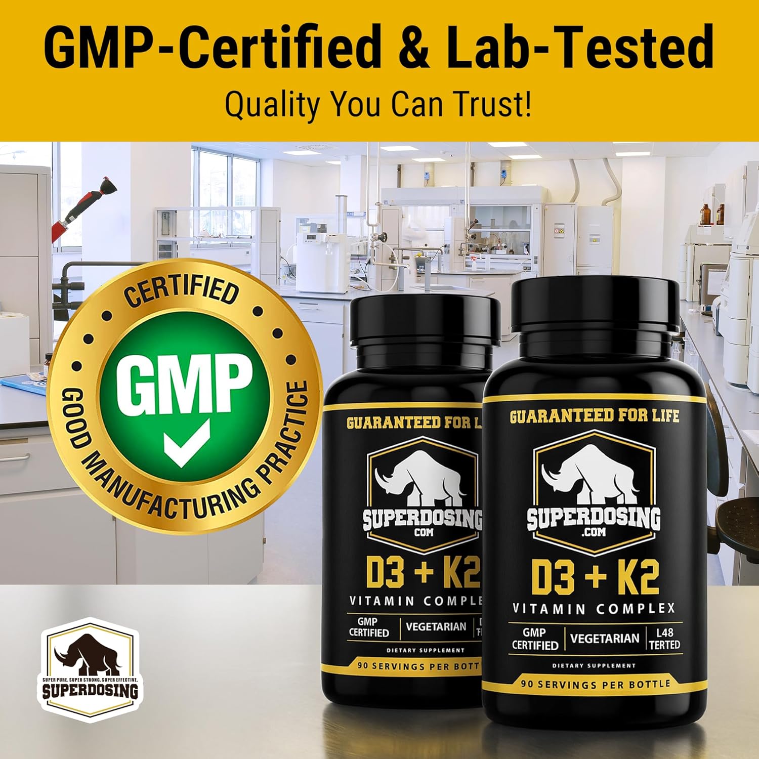 Best Value, Max Strength 10,000 iu Vitamin D3 and 1500 mcg Vitamin K2 Supplements 3 Bottle Pack. D3K2 Vitamins and Supplements for The Health. D3-K2 MK4 Capsules, Best K2D3 Vitamin for Immune System