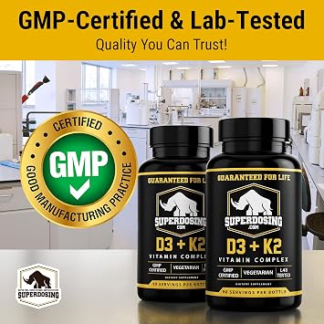 Best Value Max Strength 10,000 iu Vitamin D3 and 1500 mcg Vitamin K2 Supplements 1 Bottle Pk D3K2 Vitamins and Supplements for Health. D3-K2 MK4 Capsules, Best K2D3 Vitamin for Immune System.
