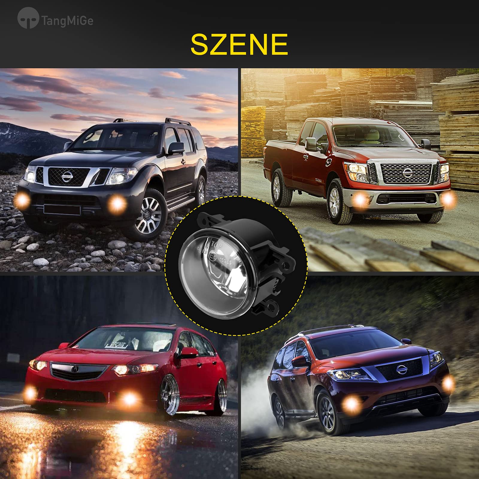 TangMiGe - Feux anti-brouillard compatibles avec CITROEN DACIA Duster FIAT Sedici FORD JAGUAR Note OPEL Agila PEUGEOT RENAULT SUZUKI, 1 Pièce Phares antibrouillard