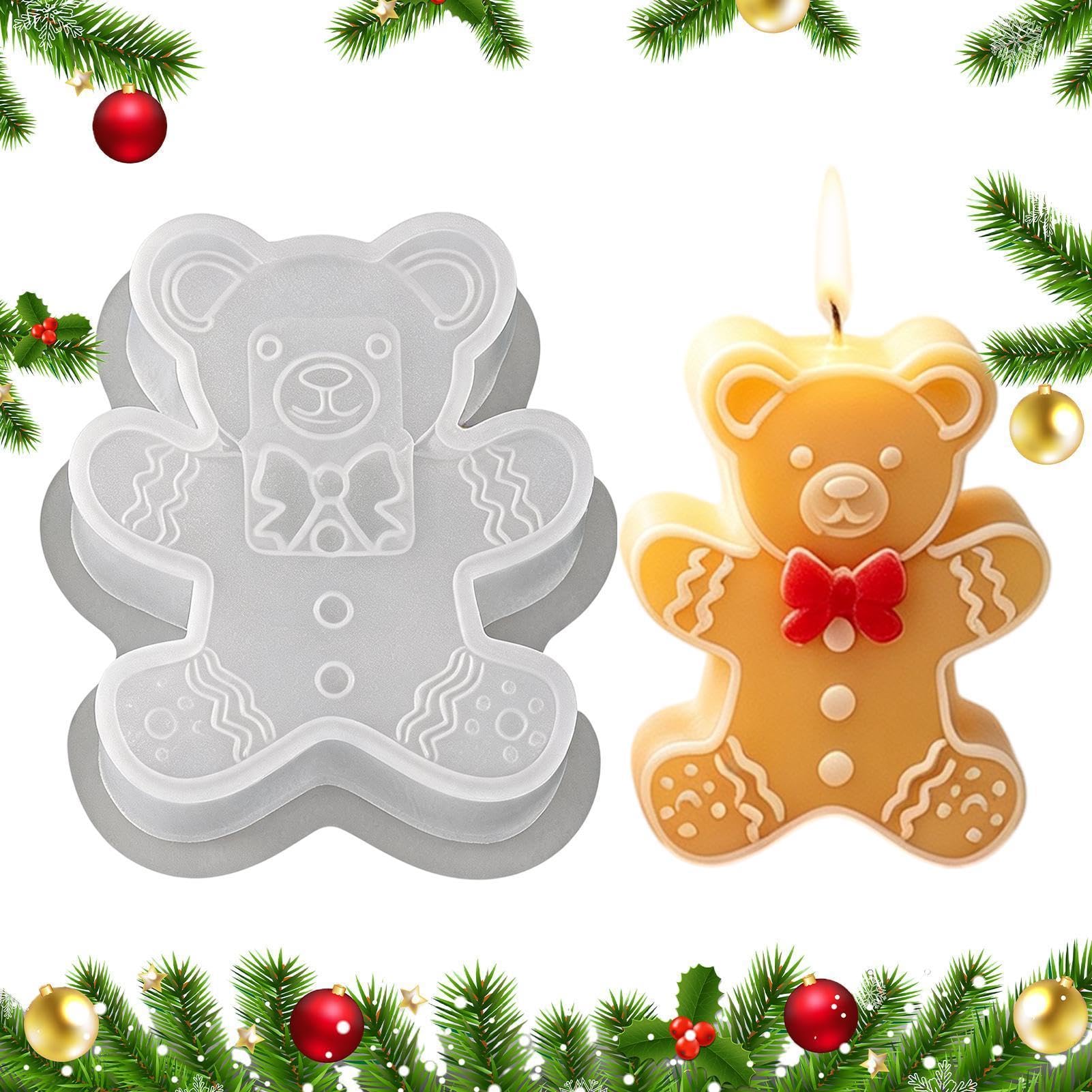 3D-Kerzenform für Pan Gewürze aus Silikon, Weihnachten, Seife, Harz | Lebensmittelechtes Silikon, Antihaftbeschichtung, einfaches Ablösen, für Seife, Harz, Gips, Anfänger, Weihnachtsgeschenke