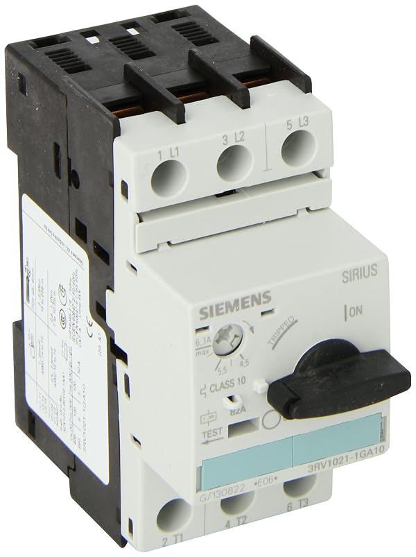 Siemens 3RV1021-1GA10 Manual Starter and Enclosure, Open Type, 4.5-6.3 FLA Adjustment Range by SIEMENS - Used condition - US$17.10