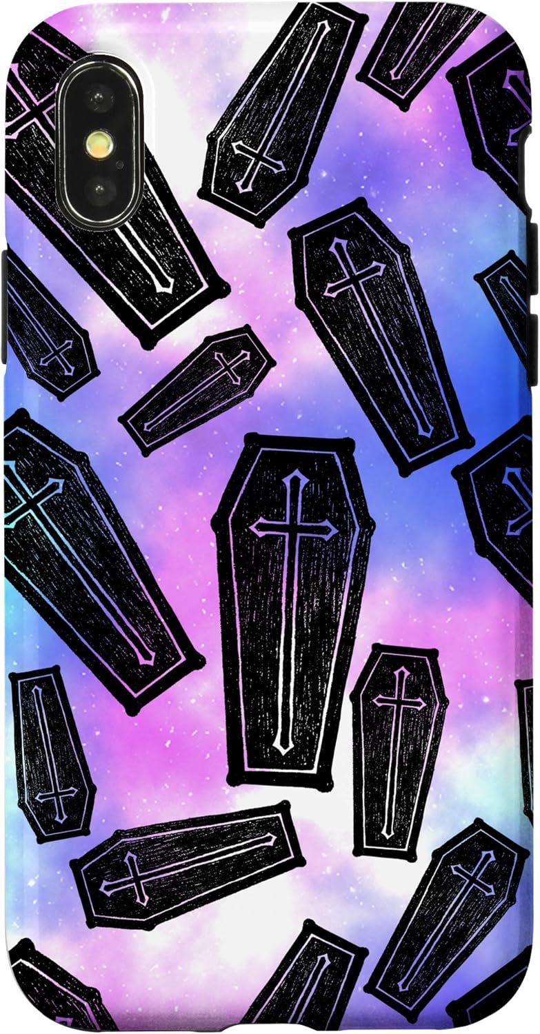iPhone 7 Plus/8 Plus Pastel Goth Coffin Print Gothic Psychobilly Horror Fan Case