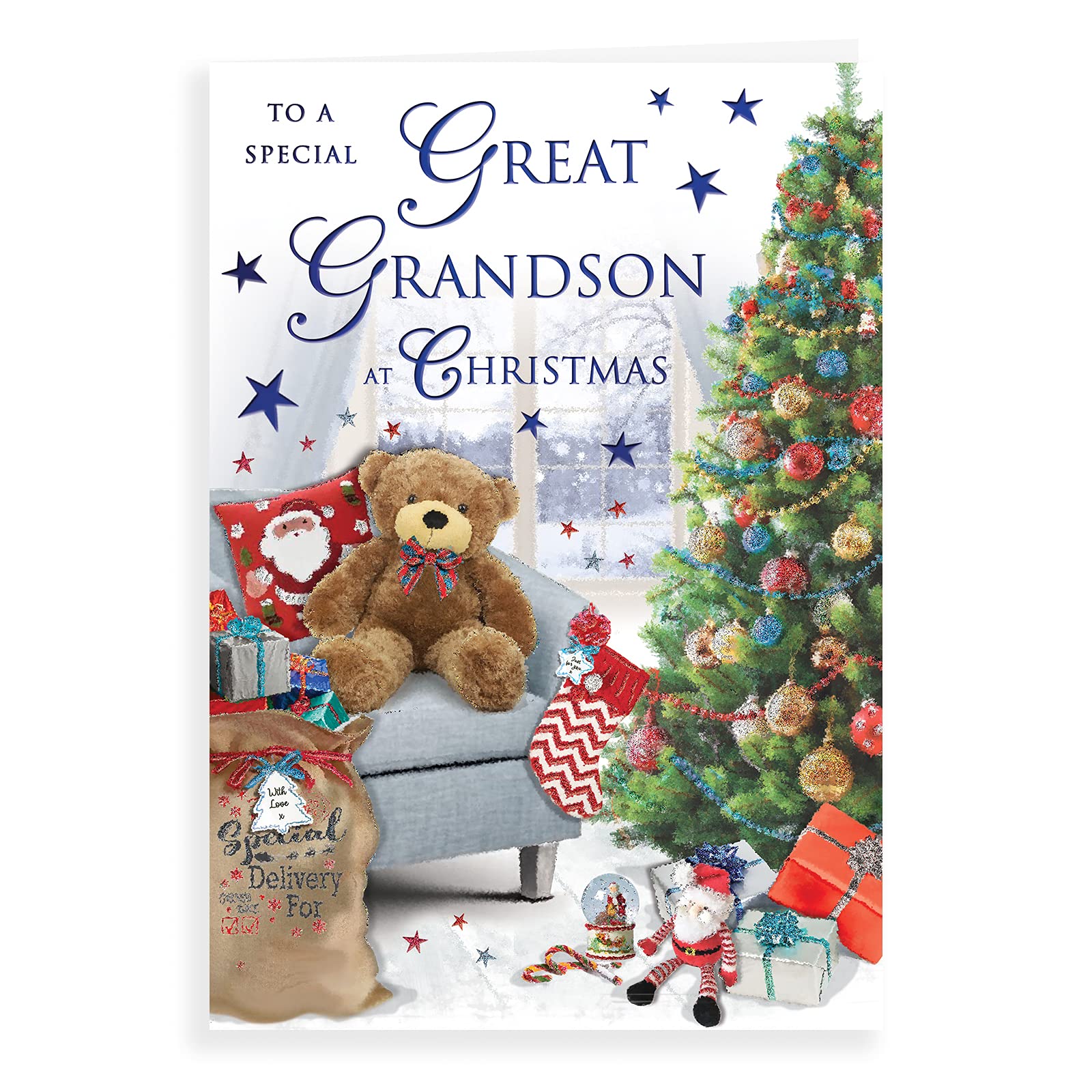 Tarjeta De Navidad Regal Publishing Para Nieta Y Pareja - Tradicional, 22.86 X 15.24 Cm, Diseño UK