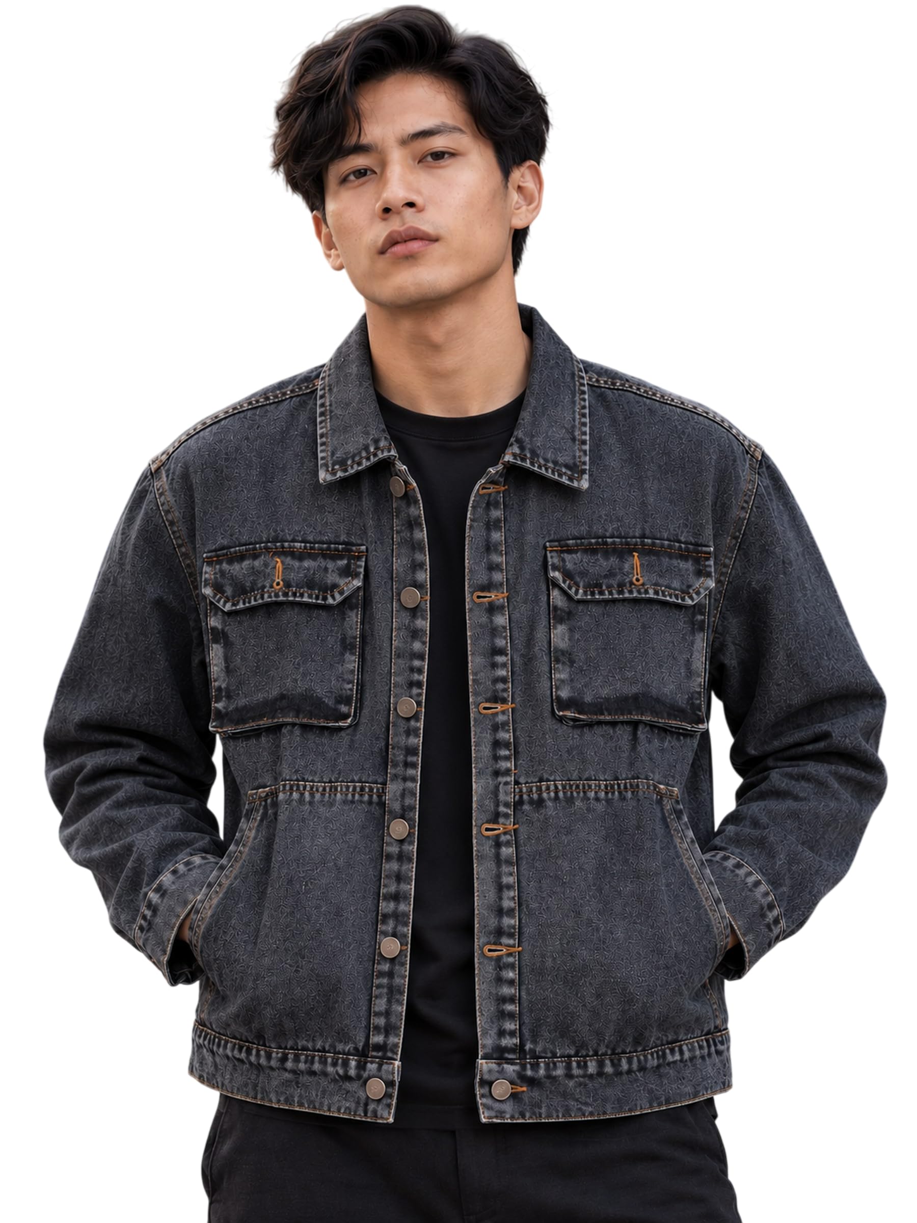 Buy VOXATI Men's Denim Jacket_kjt8217sp201-m_Grey_M at Amazon.in